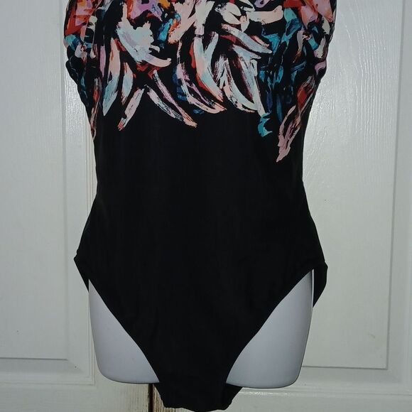 Zelos multicolor one pice bathing suit swim suit Sz L  NWOT - Picture 2 of 9
